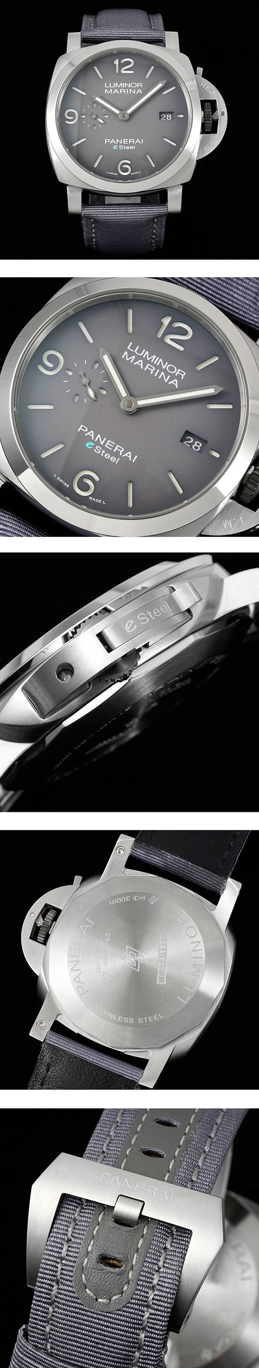 【男の魅力を演出】パネライコピー PAM01358好評腕時計、高級グレー革ベルト